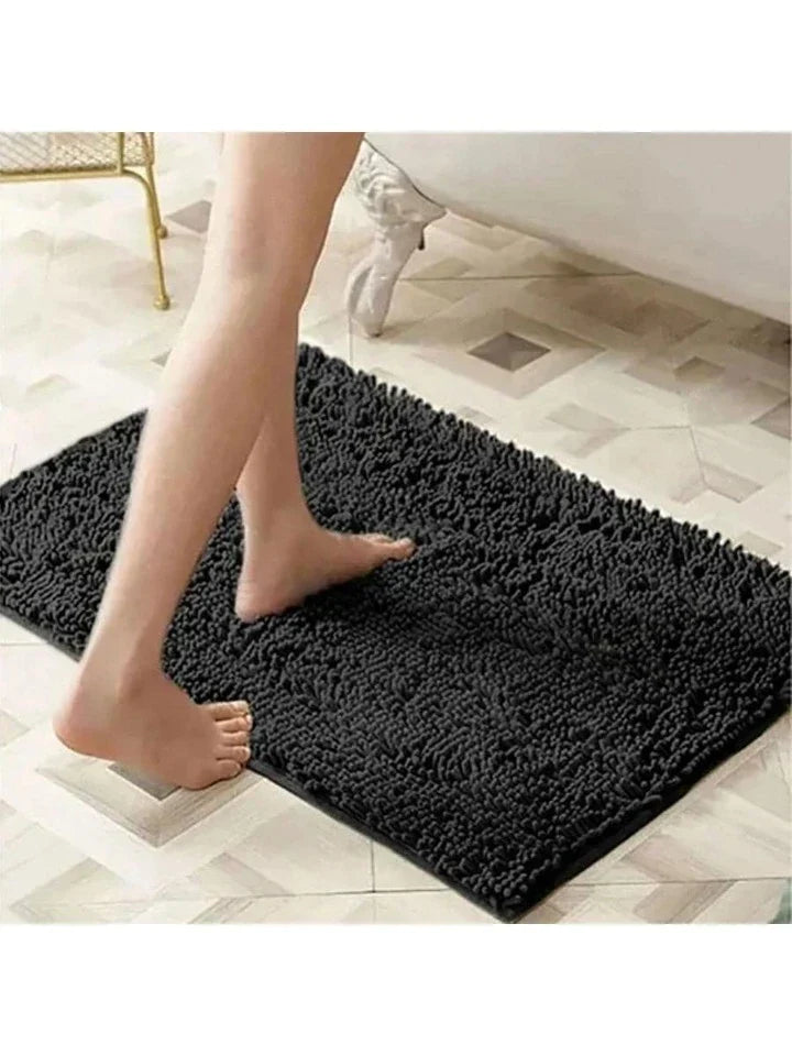 Microfiber anti Slip Bath Mat- Black