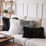 Faux Fur Throw Pillow Covers Square ( With Filling ) 18 X 18  Inches