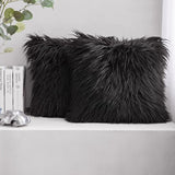 Faux Fur Throw Pillow Covers Square ( With Filling ) 18 X 18  Inches