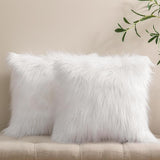 Faux Fur Throw Pillow Covers Square ( With Filling ) 18 X 18  Inches