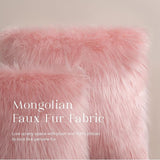 Faux Fur Throw Pillow Covers Square ( With Filling ) 18 X 18  Inches