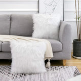 Faux Fur Throw Pillow Covers Square ( With Filling ) 18 X 18  Inches