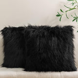 Faux Fur Throw Pillow Covers Square ( With Filling ) 18 X 18  Inches