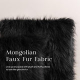 Faux Fur Throw Pillow Covers Square ( With Filling ) 18 X 18  Inches
