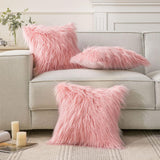 Faux Fur Throw Pillow Covers Square ( With Filling ) 18 X 18  Inches
