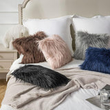 Faux Fur Throw Pillow Covers Square ( With Filling ) 18 X 18  Inches