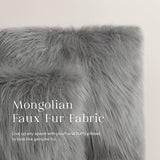 Faux Fur Throw Pillow Covers Square ( With Filling ) 18 X 18  Inches