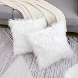 Faux Fur Throw Pillow Covers Square ( With Filling ) 18 X 18  Inches