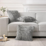Faux Fur Throw Pillow Covers Square ( With Filling ) 18 X 18  Inches