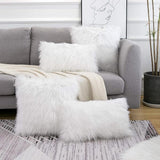 Faux Fur Throw Pillow Covers Square ( With Filling ) 18 X 18  Inches