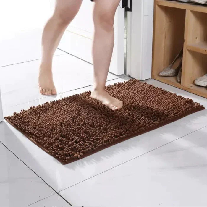 Microfiber anti Slip Bath Mat-Brown