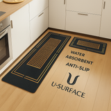 Large Size Anti Slip Water Absorbent Runner With Mat (4.5x1.58 ft)