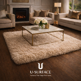 Luxury Rabbit Fur Rug – 4 FT X 6 7FT ( beige )