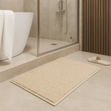 Luxury Microfiber Bath Mat – Non-Slip & Quick-Dry (Beige)