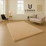 Luxury Rabbit Fur Rug – 4 FT X 6 7FT ( beige )