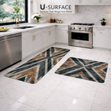 Anti Slip Water Absorbent 2 Piece Runner With Mat