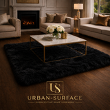 Luxury High Quality Rabbit Fur Rug – 3FT  X 3FT ( Black )