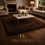 Luxury High Quality Rabbit Fur Rug – 3FT  X 3FT ( Brown )