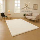 Luxury High Quality Rabbit Fur Rug – 2.5FT X 4FT ( White )