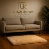 Luxury High Quality  Rabbit Fur Rug – 2FT X 3FT ( Beige )