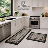 Anti Slip Water Absorbent 2 Piece Runner With Mat
