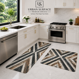 Anti Slip Water Absorbent 2 Piece Runner With Mat