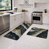 Anti Slip Water Absorbent 2 Piece Runner With Mat