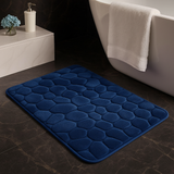 Large Pebble Stone Bath Mat – Anti-Slip Memory Foam Rug 50 × 75 cm (1.64 × 2.46 ft)