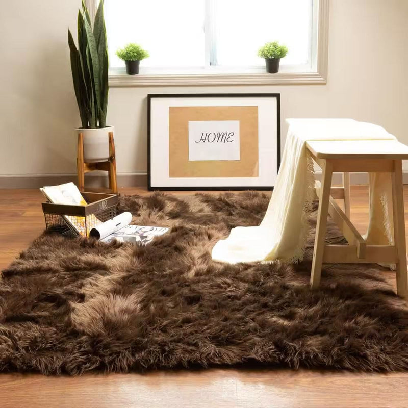 Faux Sheepskin Super Soft, Center Piece ( Rectangle ) ( 4 x 6 Feet )