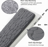 Large Pebble Stone Bath Mat – Anti-Slip Memory Foam 50 × 75 cm (1.64 × 2.46 ft)
