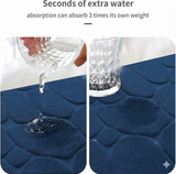 Large Pebble Stone Bath Mat – Anti-Slip Memory Foam Rug 50 × 75 cm (1.64 × 2.46 ft)