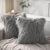 Faux Fur Throw Pillow Covers Square ( With Filling ) 18 X 18  Inches