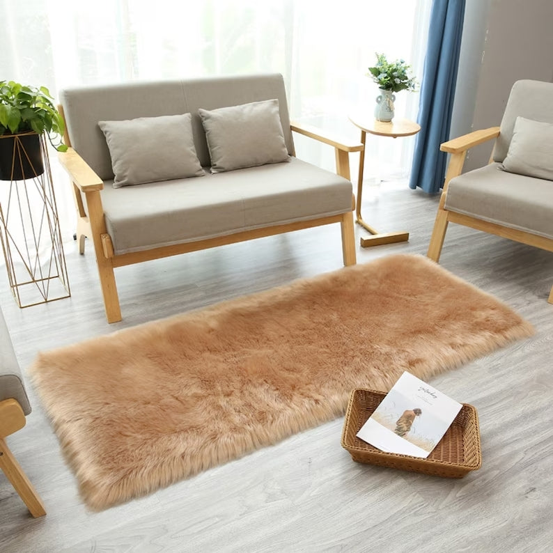 Faux Sheepskin Super Soft, Center Piece  2 X 6 Feet